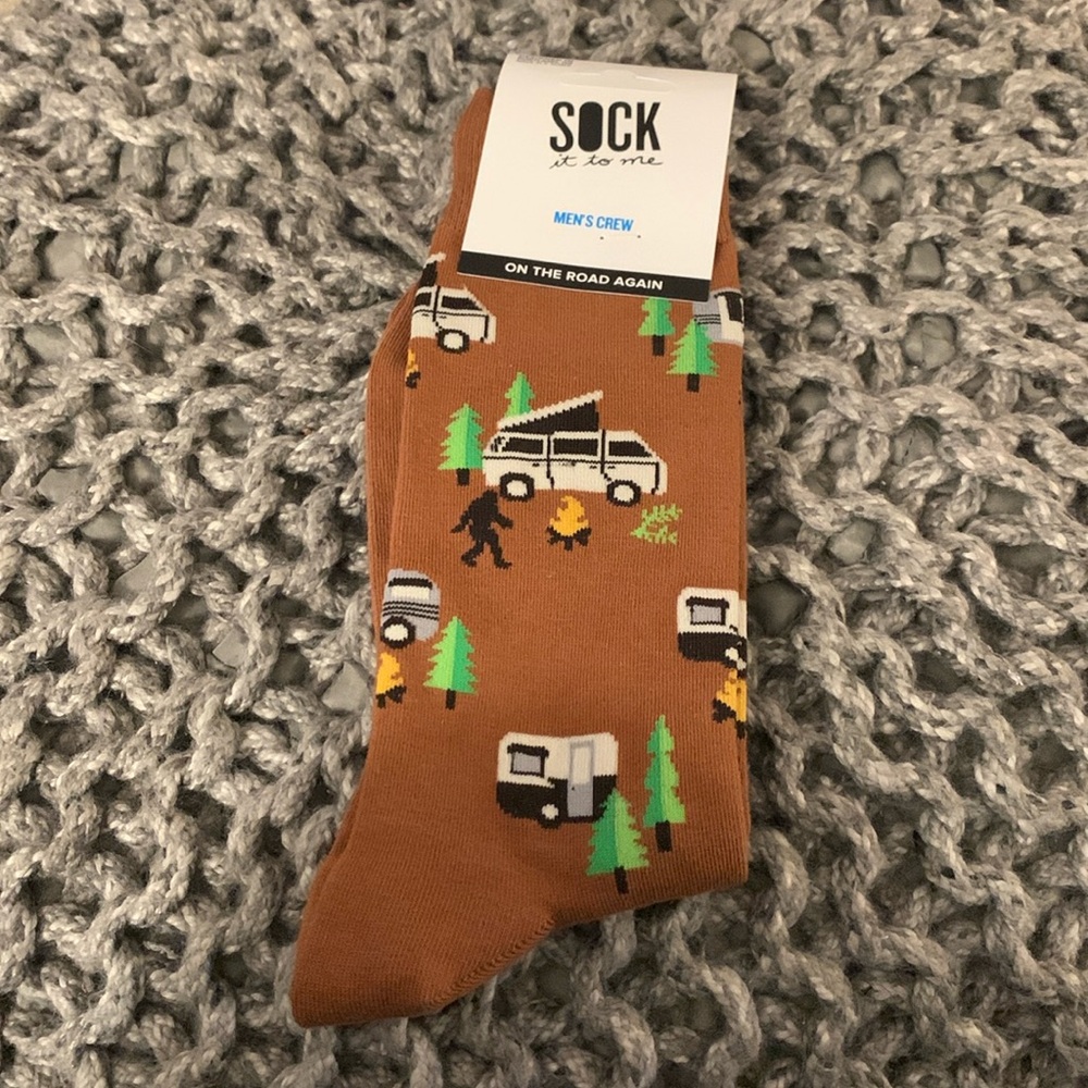 New with tags Sock It To Me men’s crew in the road again socks